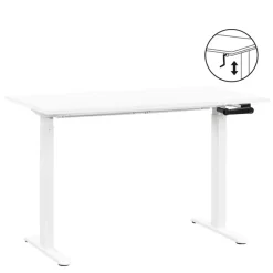 Homeworx Bureau zit/sta handmatig verstelbaar - wit/wit - 75/118x120x70 cm