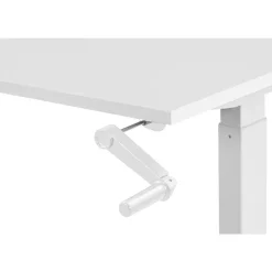 Homeworx Bureau zit/sta handmatig verstelbaar - wit/wit - 75/118x120x70 cm