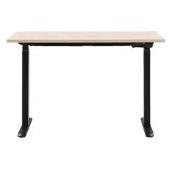 Homeworx Bureau zit/sta handmatig verstelbaar – eikenkleur/zwart - 75/118x120x70 cm New