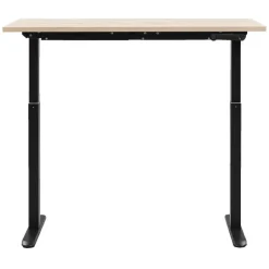 Homeworx Bureau zit/sta handmatig verstelbaar – eikenkleur/zwart - 75/118x120x70 cm New