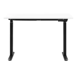Homeworx Bureau zit/sta handmatig verstelbaar - wit/zwart - 75/118x120x70 cm Clearance