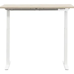 Homeworx Bureau zit/sta handmatig verstelbaar – eikenkleur/wit - 75/118x120x70 cm Clearance