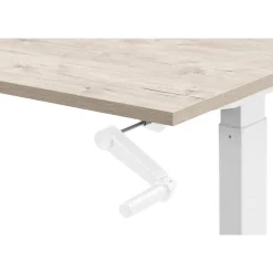 Homeworx Bureau zit/sta handmatig verstelbaar – eikenkleur/wit - 75/118x120x70 cm Clearance