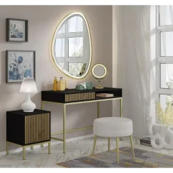 Homlando Bureaucontainer Ravenna -/Zwart mat/Artisan - Metall - 41x40x55 cm Best