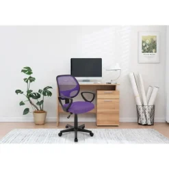 Merkloos Bureaustoel Buritos - Solide, Verstelbaar en Ergonomisch - Lila Outlet