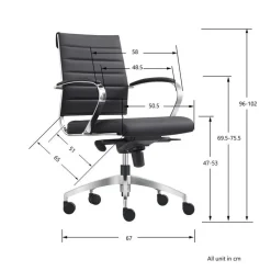 Sedero Bureaustoel Cádiz Cognac - 100% leder Clearance