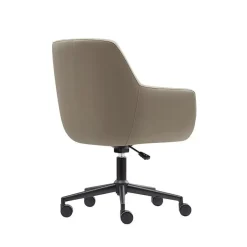 Sedero Bureaustoel/Eetkamerstoel Volos - Taupe - PU-leer Hot