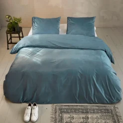 Byrklund - Dekbedovertrek Go Velvet - 240x220 cm - Petrol Sale