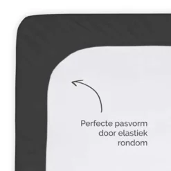 Byrklund - Hoeslaken Jersey - 140x200 cm - Antraciet Hot