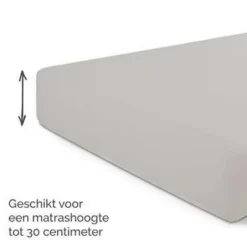 Byrklund - Hoeslaken Jersey - 90x200 cm - Taupe Best