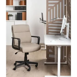 Leen Bakker BYRON - Bureaustoel - Beige - Stof Sale