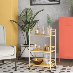 Novogratz Cache - Metalen rolwagen geel New