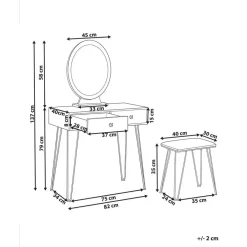 Beliani CAEN - Kaptafel - Wit - MDF Discount