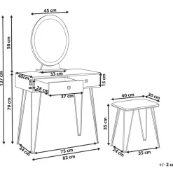 Beliani CAEN - Kaptafel - Wit - MDF Discount