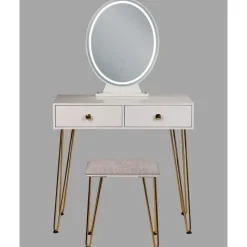 Beliani CAEN - Kaptafel - Wit - MDF Discount