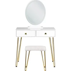 Beliani CAEN - Kaptafel - Wit - MDF Discount