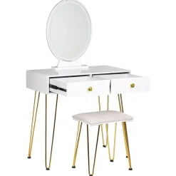 Beliani CAEN - Kaptafel - Wit - MDF Discount