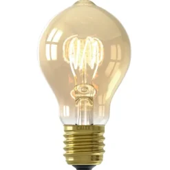 Calex LED standaardlamp - goudkleur - E27 - 5.5W - 470LM - 3step dimbaar Outlet