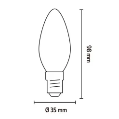 Calex Smart LED-kaarslamp RGB - wit - 5W Clearance
