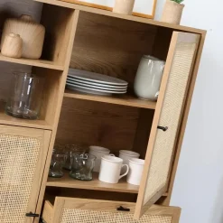 Calicosy - Buffetkast JAYA - Licht hout - 120x100x40 cm Clearance