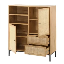 Calicosy - Buffetkast JAYA - Licht hout - 120x100x40 cm Clearance