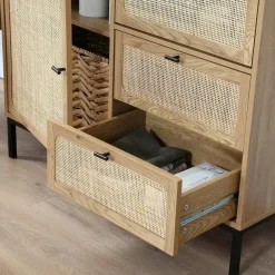 Calicosy - Buffetkast JAYA - Licht hout - 120x100x40 cm Clearance