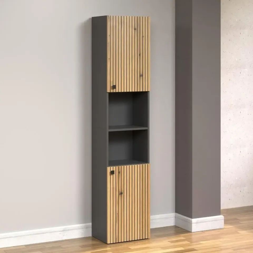 Calicosy - Geribbelde badkamerkolom PUREBLISS - 15x122x44,5 cm New