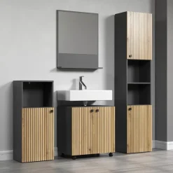 Calicosy - Geribbelde badkamerkolom PUREBLISS - 15x122x44,5 cm New