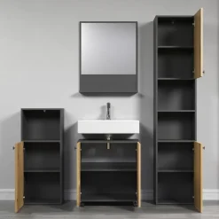 Calicosy - Geribbelde badkamerkolom PUREBLISS - 15x122x44,5 cm New