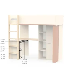 CBA CALICOSY - Hoogslaper CAMILLIA - 104,1x205,9x183 cm