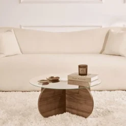 Calicosy - Salontafel AERIS - Walnoot - 35x75x75 cm Online