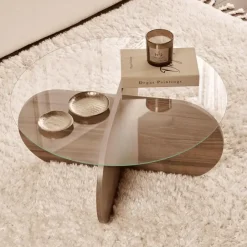 Calicosy - Salontafel AERIS - Walnoot - 35x75x75 cm Online