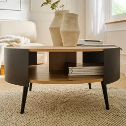 Calicosy - Salontafel EKLO - Eik - 39x80x80 cm Online