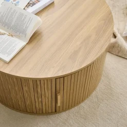 Calicosy - Salontafel ERNEST - Licht hout - 35,5x75x75 cm Outlet