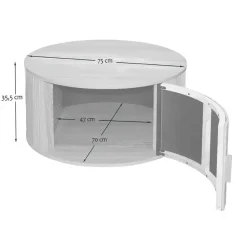 Calicosy - Salontafel ERNEST - Licht hout - 35,5x75x75 cm Outlet