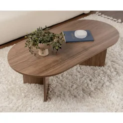 Calicosy - Salontafel IRIS - Walnoot - 39,8x119x60 cm Discount