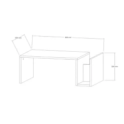 Calicosy - Salontafel MEMO - Travertijn - 32,4x86,8x50 cm Clearance