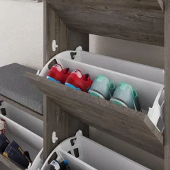 Calicosy - Schoenenkast DUDE - Eik grijs - 118,5x105x26 cm Online