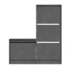 Calicosy - Schoenenkast DUDE - Beton grijs - 118,5x105x26 cm Hot