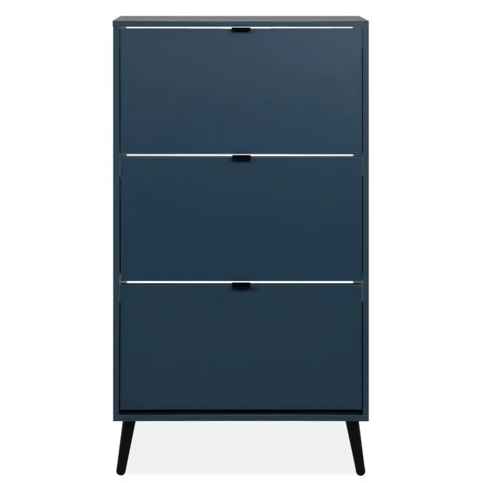 Calicosy - Schoenenkast VIGO - Alby blauw / zwart - 125x70x24 cm Best