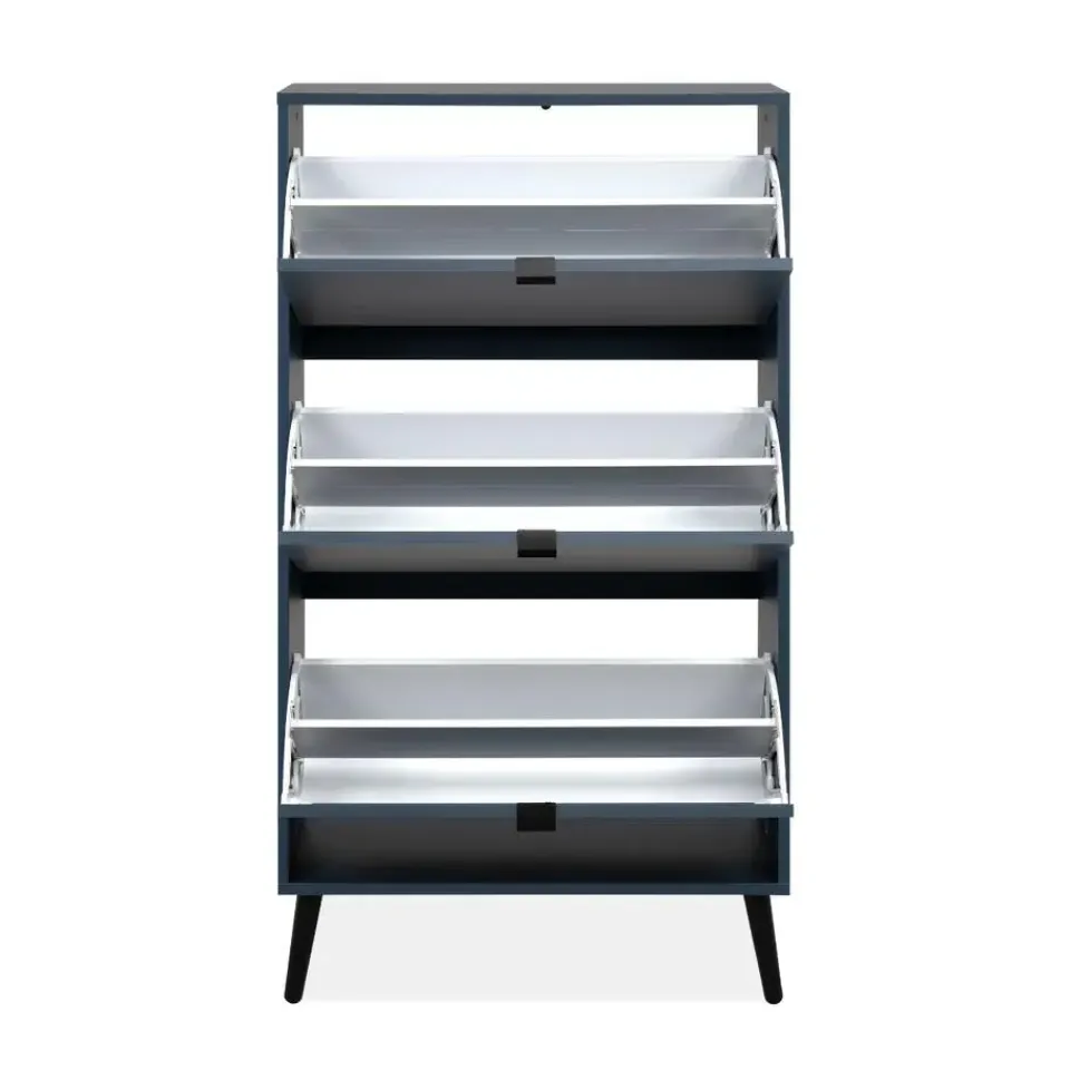 Calicosy - Schoenenkast VIGO - Alby blauw / zwart - 125x70x24 cm Best