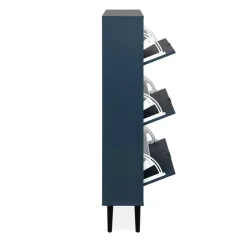 Calicosy - Schoenenkast VIGO - Alby blauw / zwart - 125x70x24 cm Best