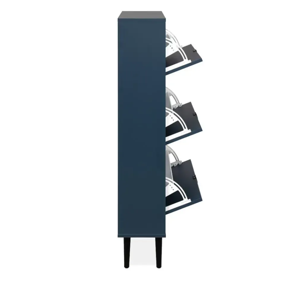 Calicosy - Schoenenkast VIGO - Alby blauw / zwart - 125x70x24 cm Best