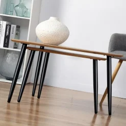 Calicosy - Set van 2 Salontafels - Licht hout - 42x80x60 cm Hot