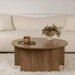 Calicosy - Set van 2 salontafels MOIRA - 90x90x41 cm Hot