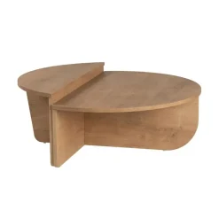 Calicosy - Set van 2 Salontafels ORION - Licht hout - 35x90x90 cm Outlet