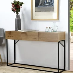 Calicosy - Sidetable - Eikenhouten decor - 73x120x29.5 cm Outlet