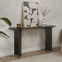 Calicosy - Sidetable SIRA - Zwart hout - 75x150x35 cm