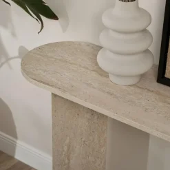 Calicosy - Sidetable SIRA - Travertijn - 75x150x35 cm Discount