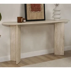 Calicosy - Sidetable SIRA - Travertijn - 75x150x35 cm Discount